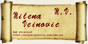 Milena Veinović vizit kartica